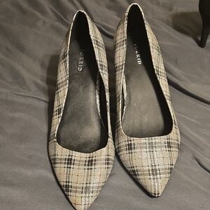 Torrid Plaid Heels - Black and Gray